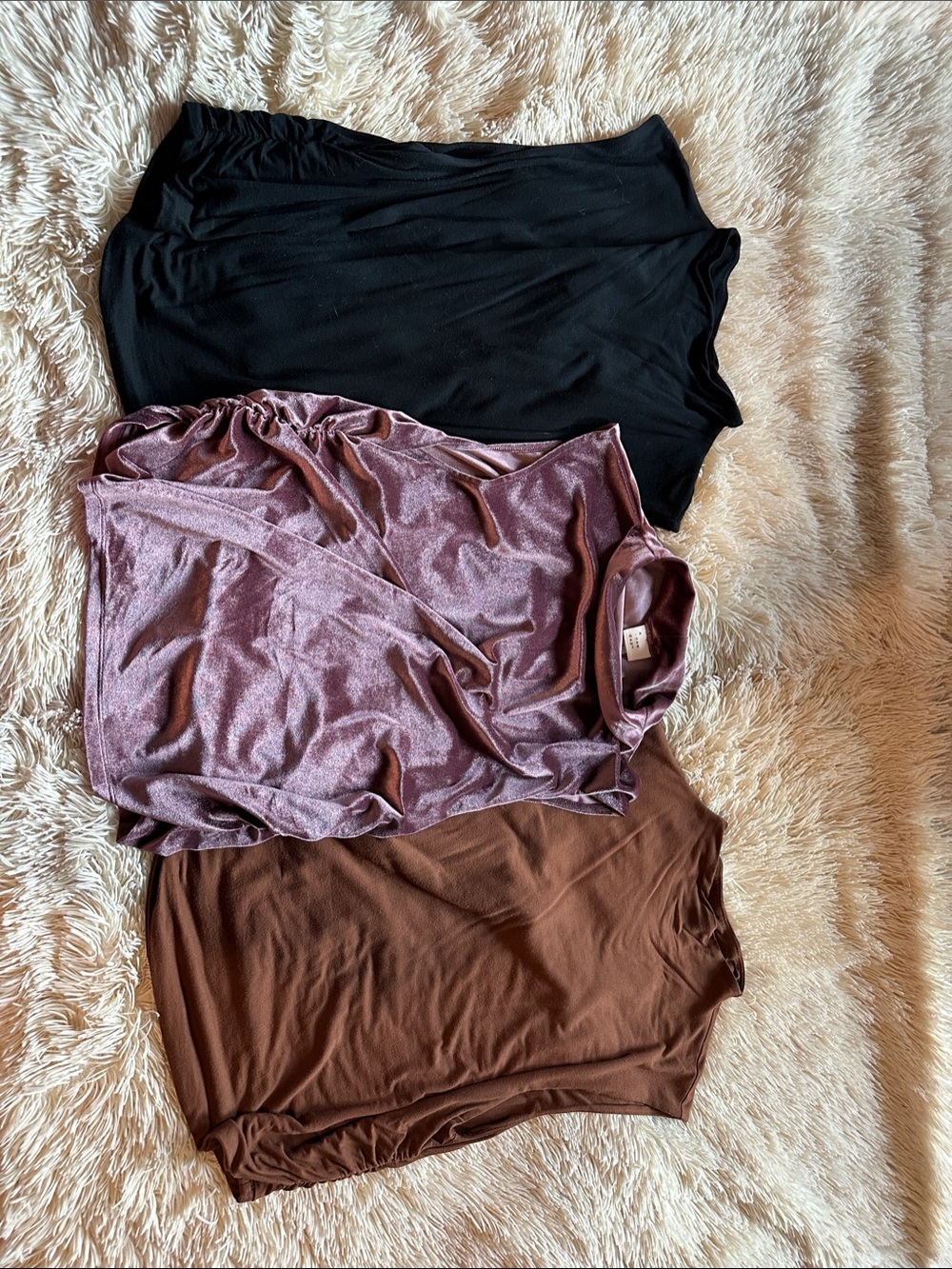 a new day Black, Mauve, and Brown Tank Top Trio